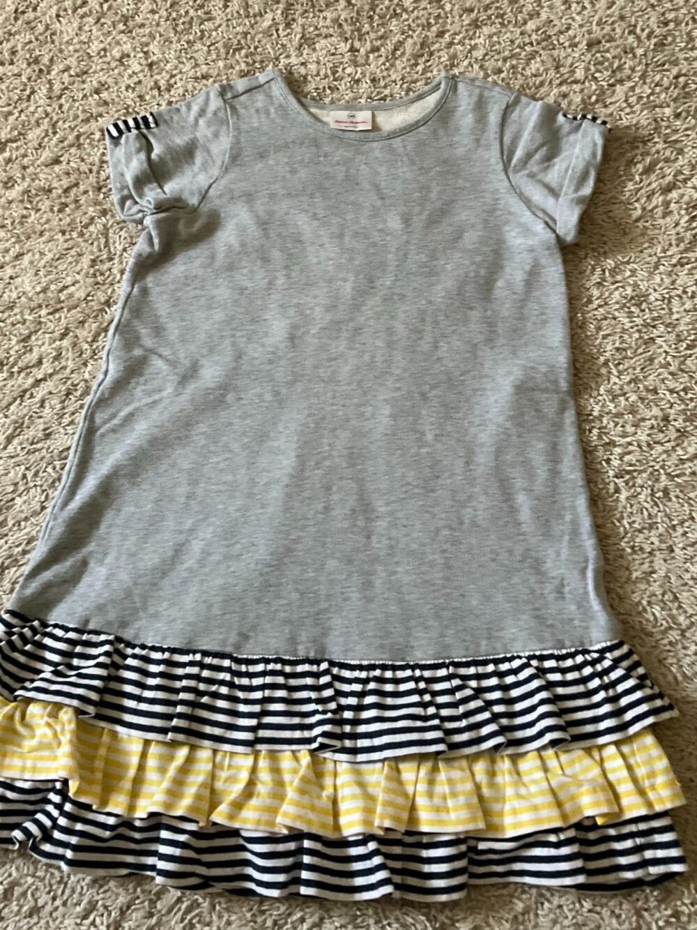 Hanna Andersson Shift Dress from Soft Jersey with Ruffle Skirt. Size  140 (US 10